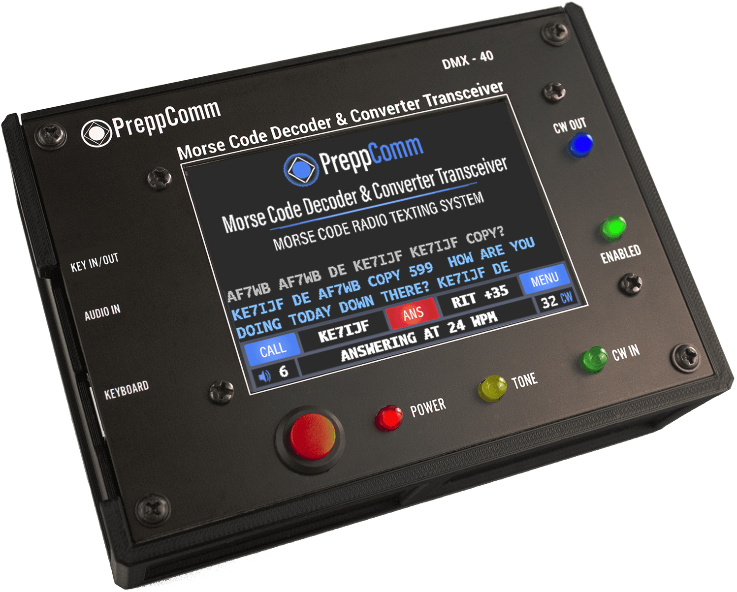 DMX-40 Morse Code Transceiver | Texting via Keyboard – PreppComm