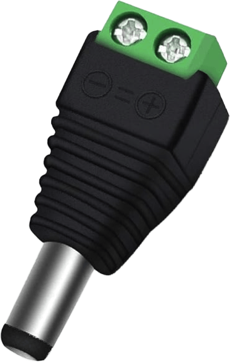 PreppComm Accessory Plug, 12V, DC, Male, 2.1 mm x 5.5 mm