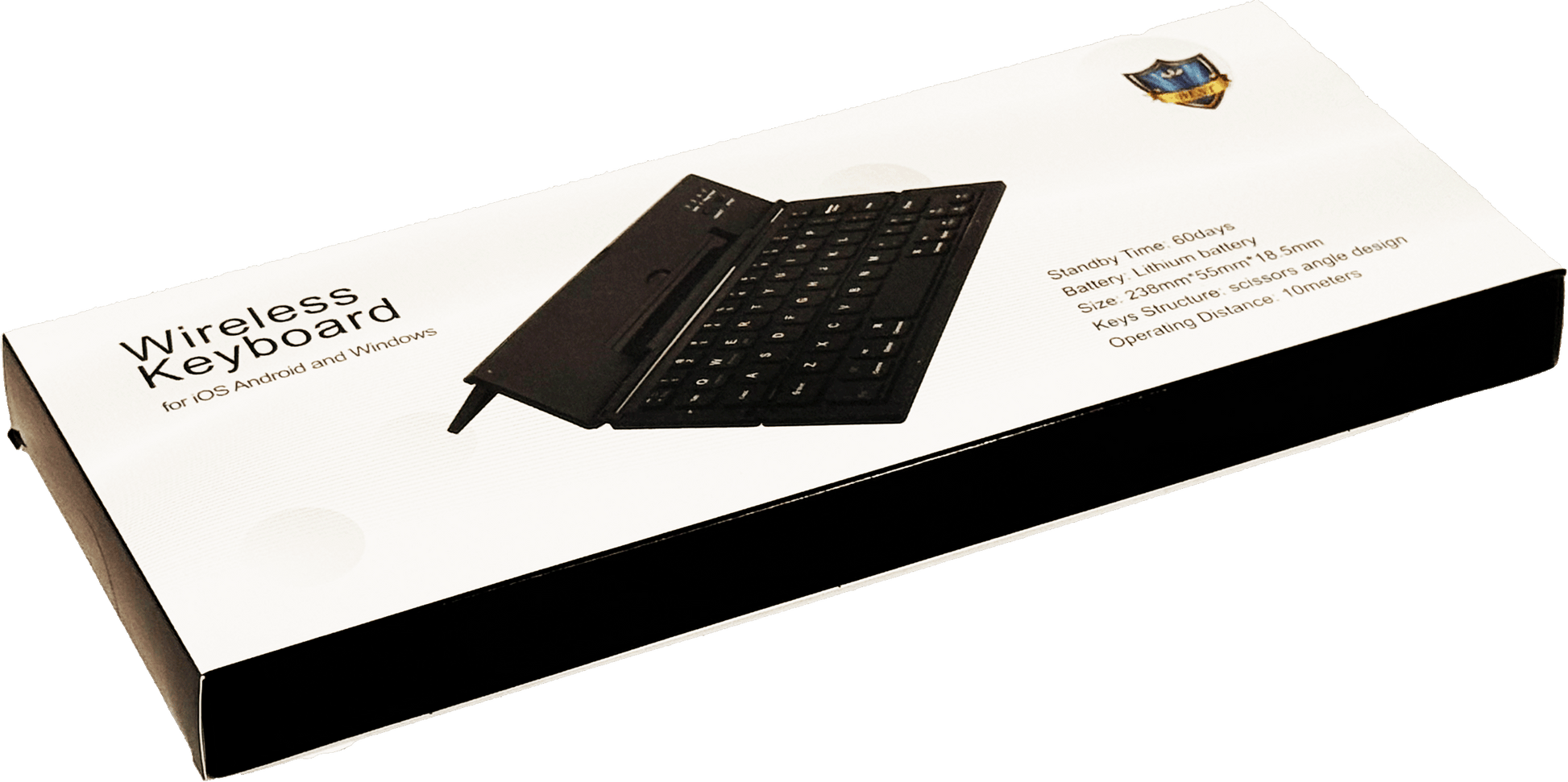 PreppComm Folding Bluetooth Keyboard with Stand