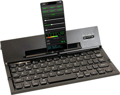 PreppComm Folding Bluetooth Keyboard with Stand