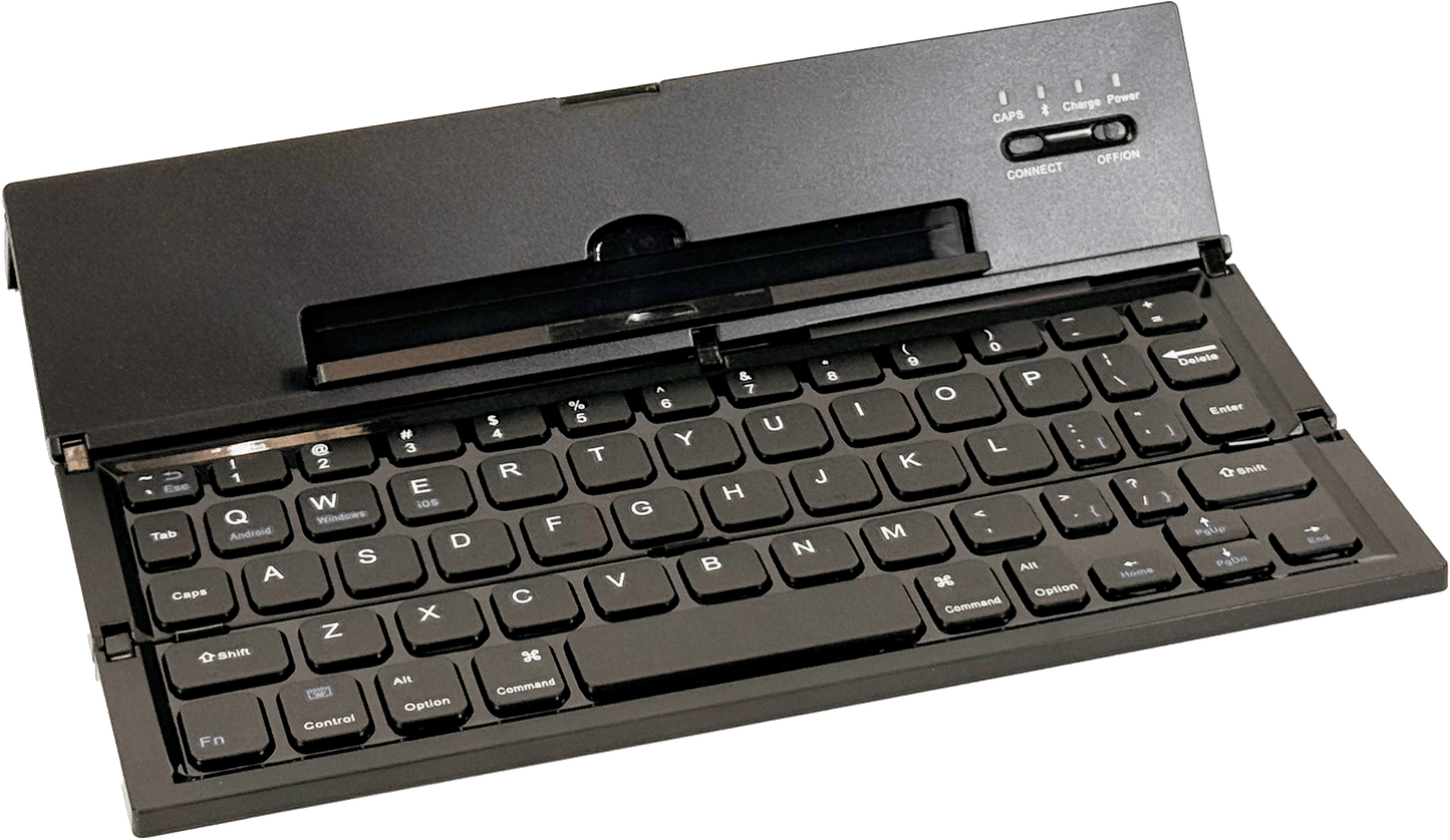 PreppComm Folding Bluetooth Keyboard with Stand