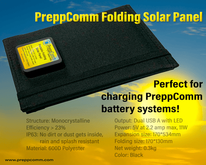 PreppComm Folding Solar Panel